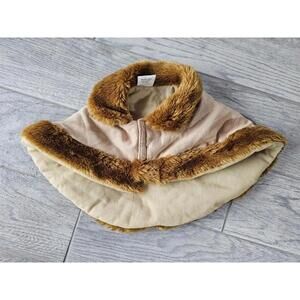 DMC Doll Shawl Faux Fur Medium Brown & Beige Classic - Doll Not Included